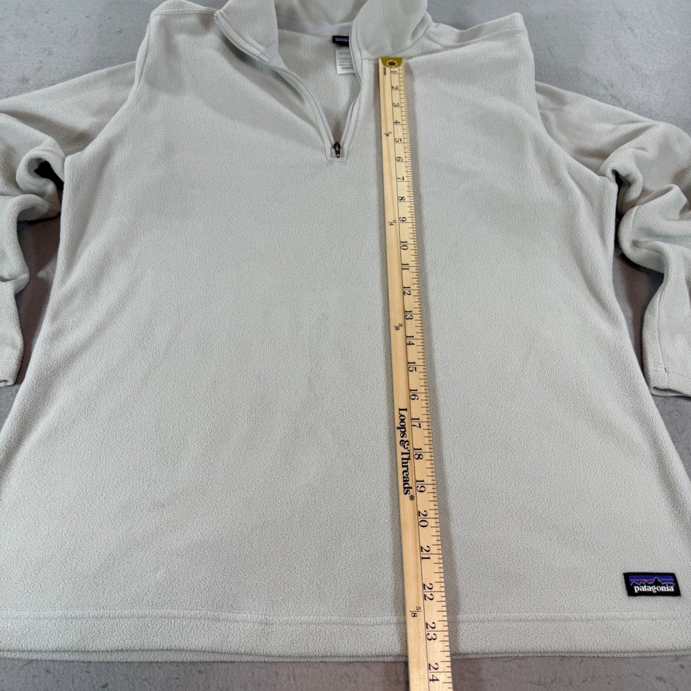 Patagonia Micro D Quarter Zip Fleece Pullover Womens Large Gray Heather‎ - Picture 7 of 7